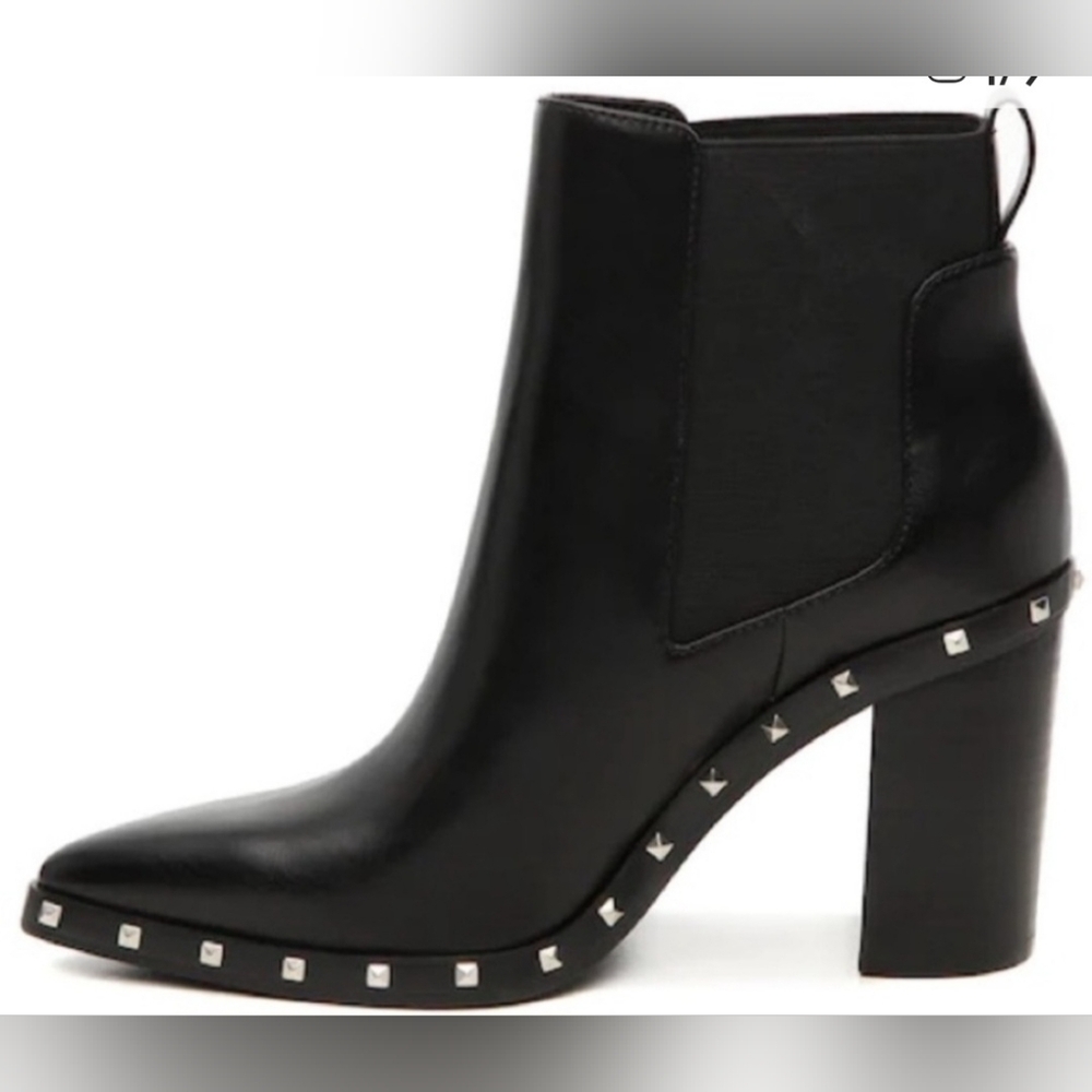 Charles By Charles David Black Ankle Boots with Studs